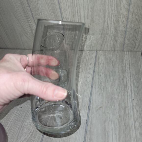 Vtg Swerveware Glasses Set Of 2 Barware Cooler Drinking Water Glasses Curved Fun - Picture 6 of 8